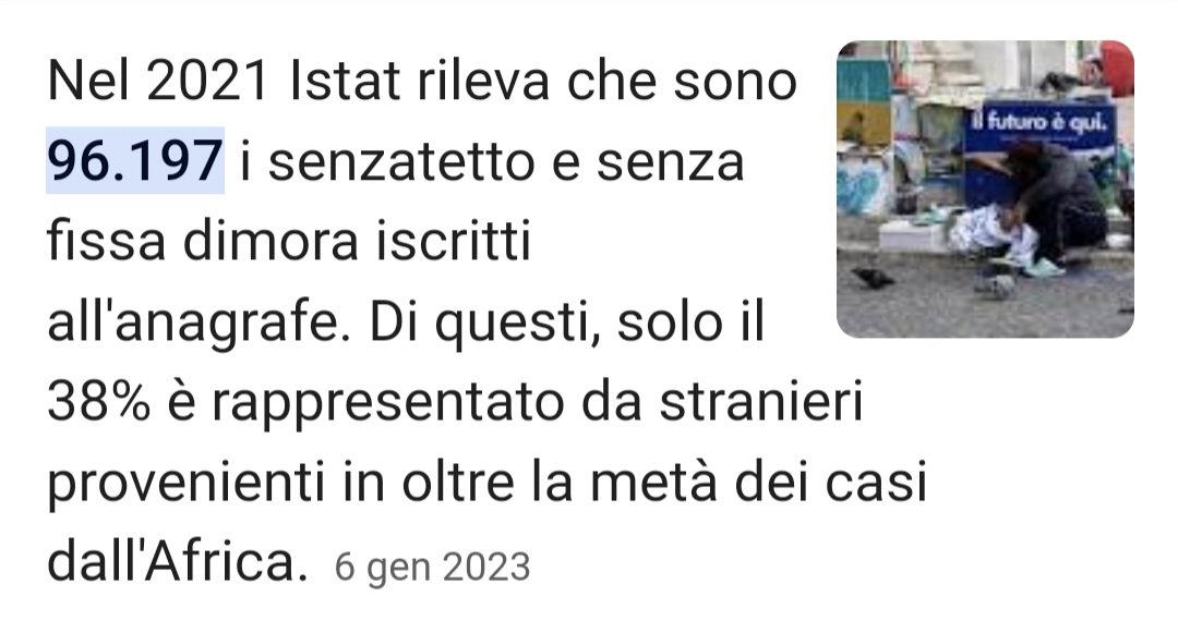 Senzatetto e senza fissa dimora nel 2021 circa 100 mila