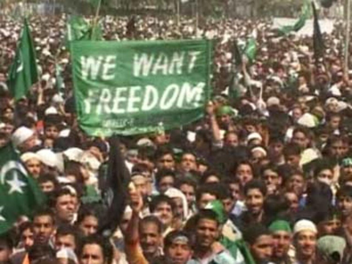 Kashmir( Indian occupied Kashmir) wants freedom and wants to be a part of Pakistan.