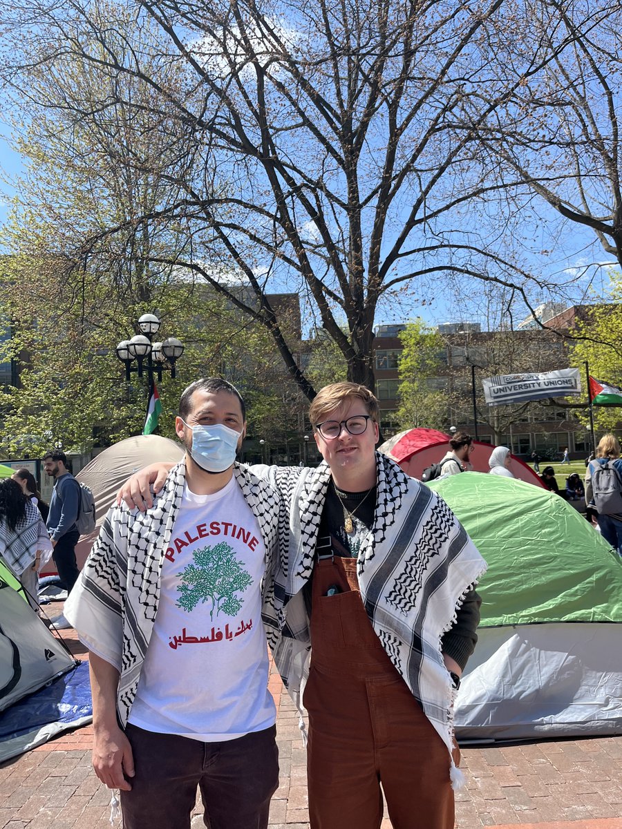 Air Force Veteran Levi Pierpont, a friend of the late Aaron Bushnell, is camped out with fellow students at the University of Michigan. Colombia University students have inspired action across campuses!