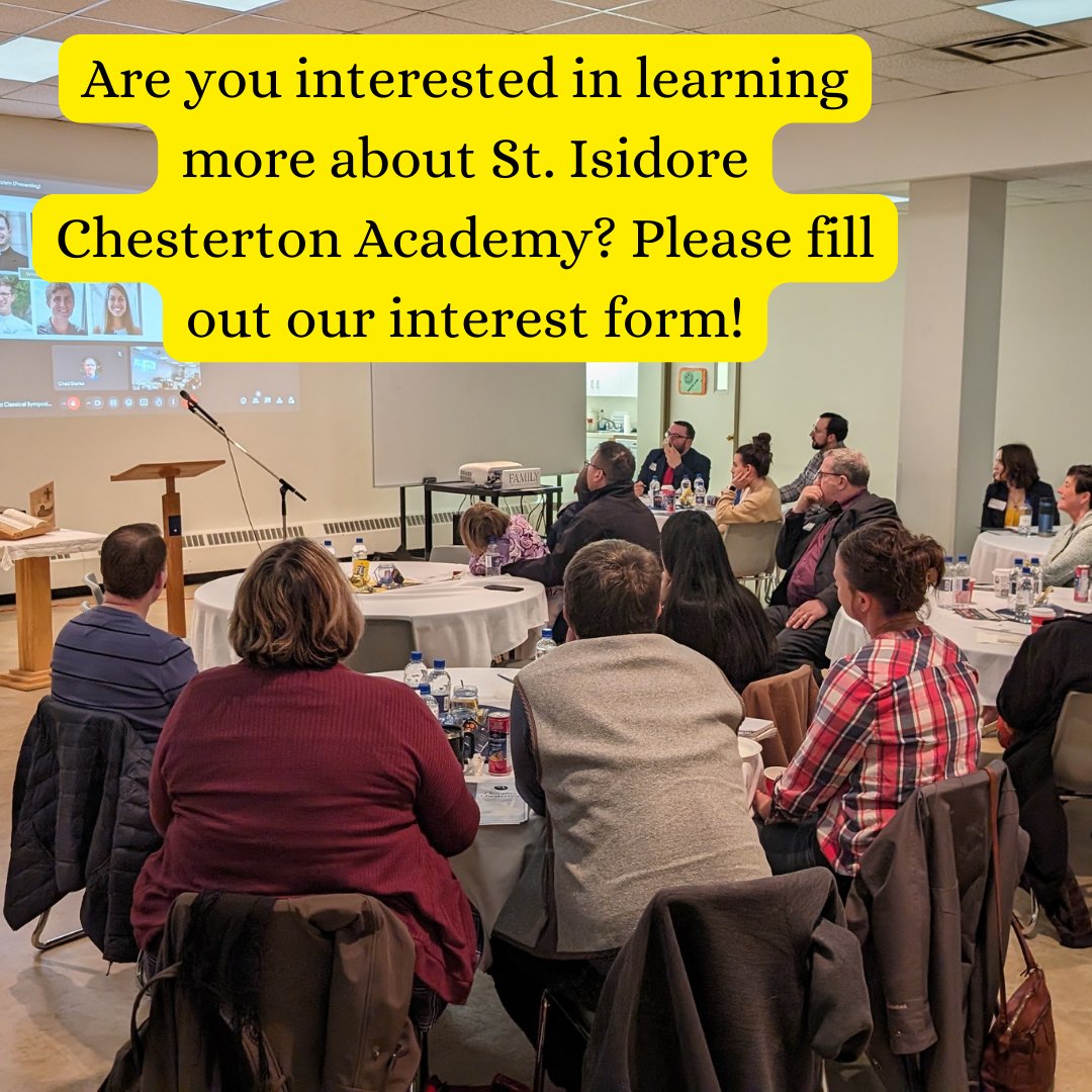 bit.ly/InterestFormCA… Are you interested in learning more about St. Isidore Chesterton Academy? Fill out the Interest Form @EICSCatholic @silc_eics #catholiceducation #classicaleducation #alberta #ChestertonAcademy #onlinelearning