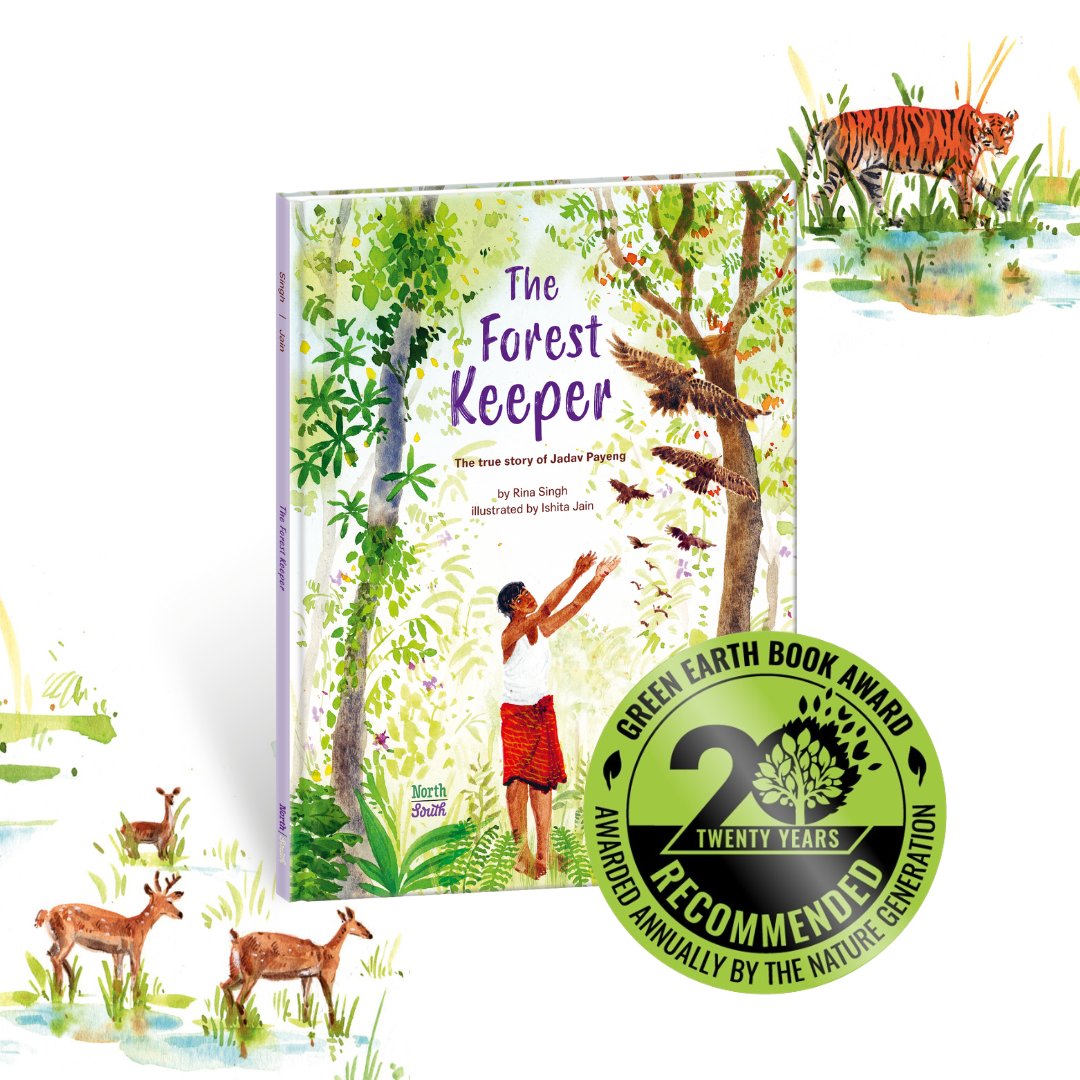 NorthSouthBooks's tweet image. Congratulations to THE FOREST KEEPER, selected as recommended reading by
@TheNatGen!!!   
Written by Rina Singh and illustrated by Ishita Jain  
#nonfictionforkids #EarthDay2024 #EarthDay #ForestMan