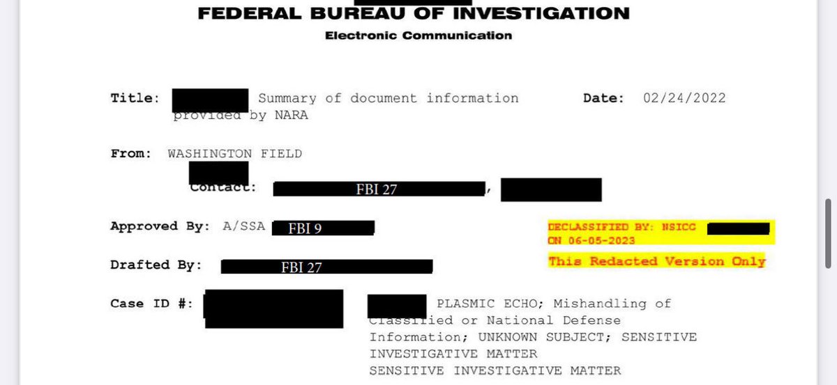 New: FBI appears to have codenamed the Trump classified docs case “Plasmic Echo” per newly released docs on the docket storage.courtlistener.com/recap/gov.usco…