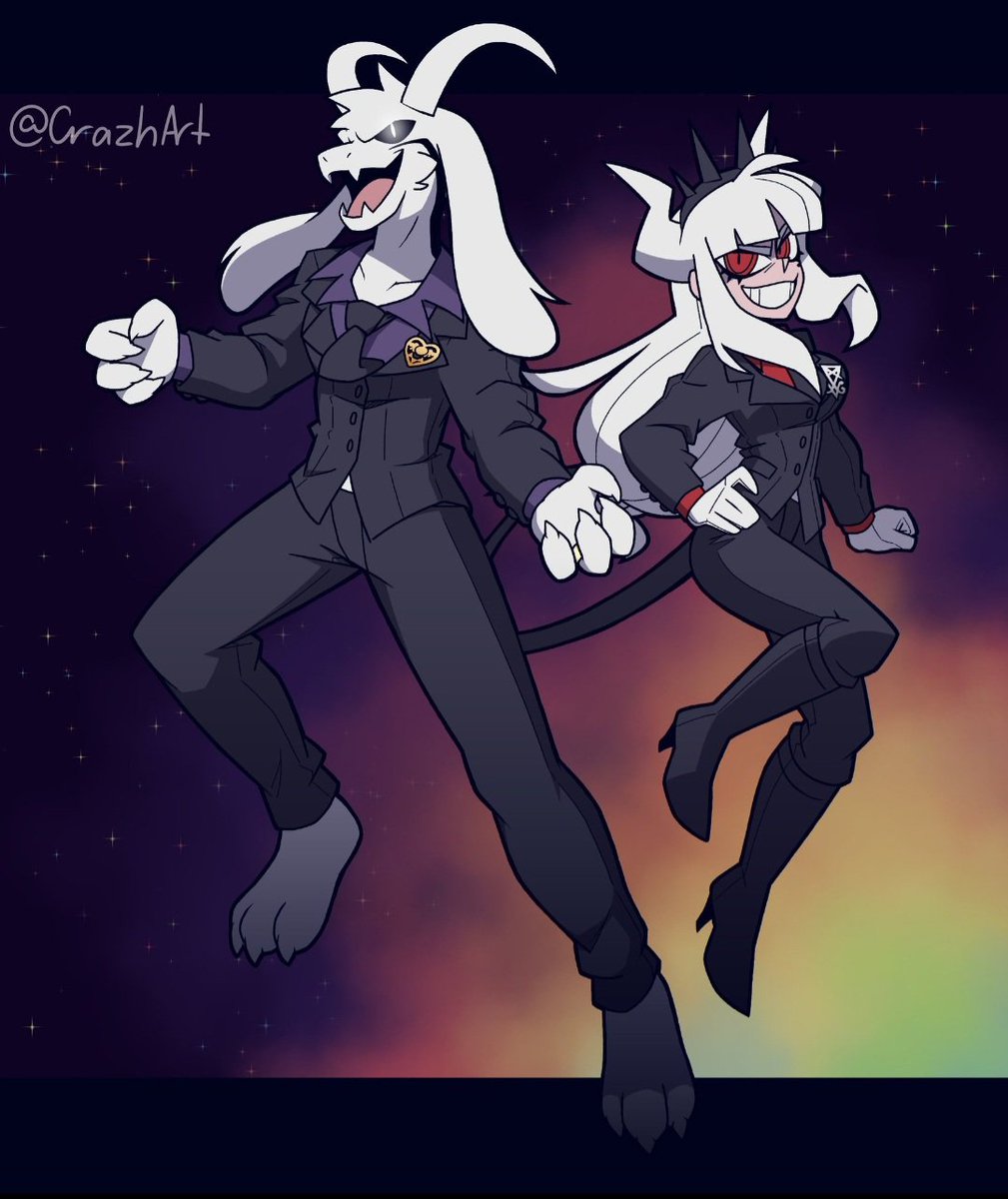 Asriel_MurrGod's tweet image. ⚠︎ Asriel and Lucifer  have collaborated ⚠︎
 Now we are unstoppable! Be ready parody and roleplay Twitter!
