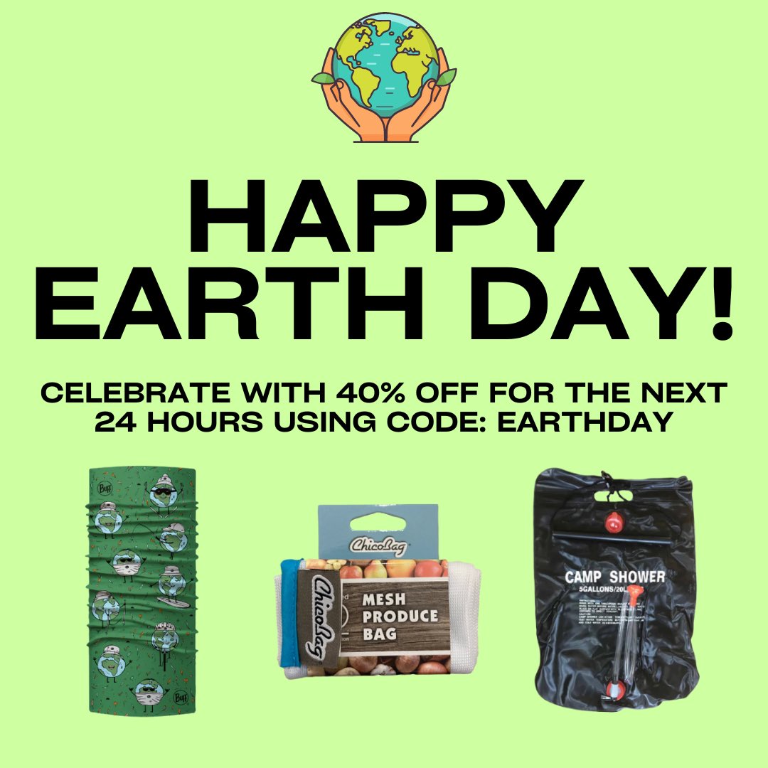 Happy Earth Day! Shop sustainably with 40% off regular priced outdoor gear items for the next 24 hours using code EARTHDAY 🌎 shop.explore-mag.com