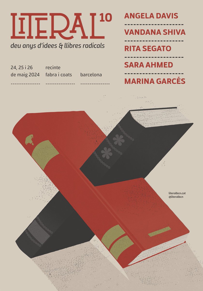 Fira Literal 2024
Deu anys d’idees i llibres radicals

Cartell i convidades molt especials per aquesta 10a edició! Els dies 24, 25 i 26 de maig a la <a href="/FabraiCoats/">Fabra i Coats</a> 

#10AnysDeLiteral
Aquest Sant Jordi ens veiem als carrers! ✊🌹📚