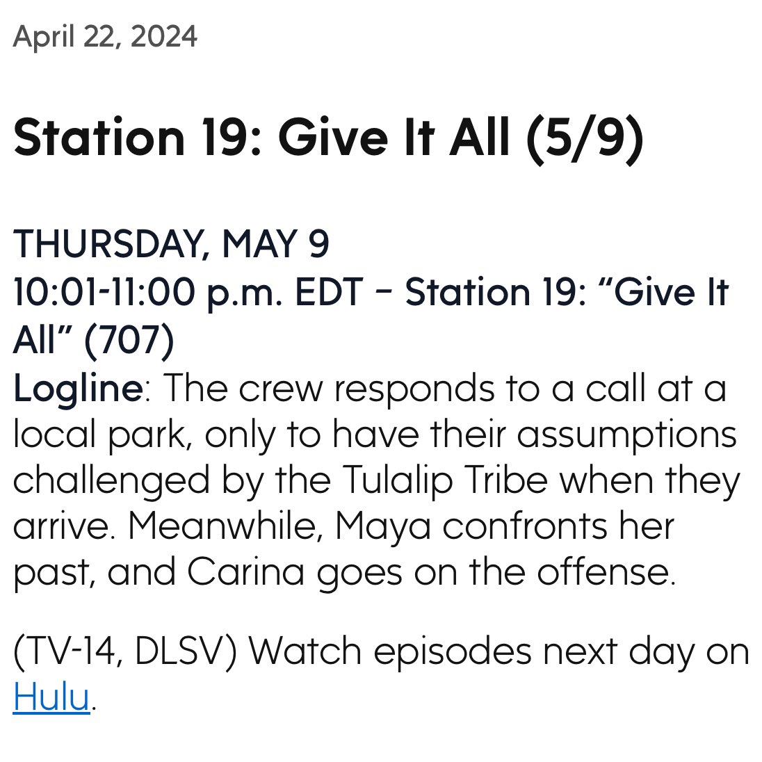 Carina goes on the offense? 
In her lawsuit? 
In protection of her family?  Against Masons homophobia? 
For the adoption? 

👀  

#SaveStation19 #Station19