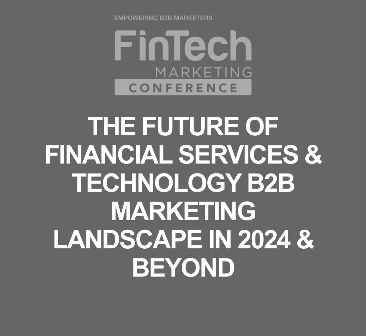 Looking forward to the Fintech B2B Marketing Community Conference in London tomorrow and connecting with my fellow industry peers and experts from #FinTech and #B2BMarketing 

bit.ly/414D32Z

#fintechb2bmarketing  #technologymarketing #finservices #techmarketing