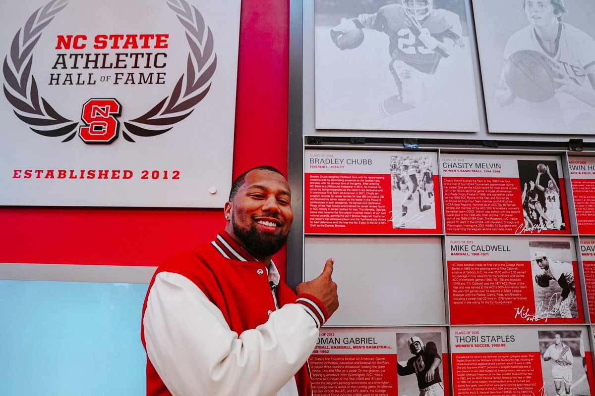 This weekend we inducted two Wolfpack legends into the NC State Athletic Hall of Fame 🐺 Congrats Philip Rivers & Bradley Chubb!