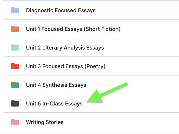 One of my most ridiculous self-motivating 'hacks' for grading essays? I don't let myself color-code the essay folder in my Google Drive until all essays are done. Anyone have random tricks to push through grading this time of year?