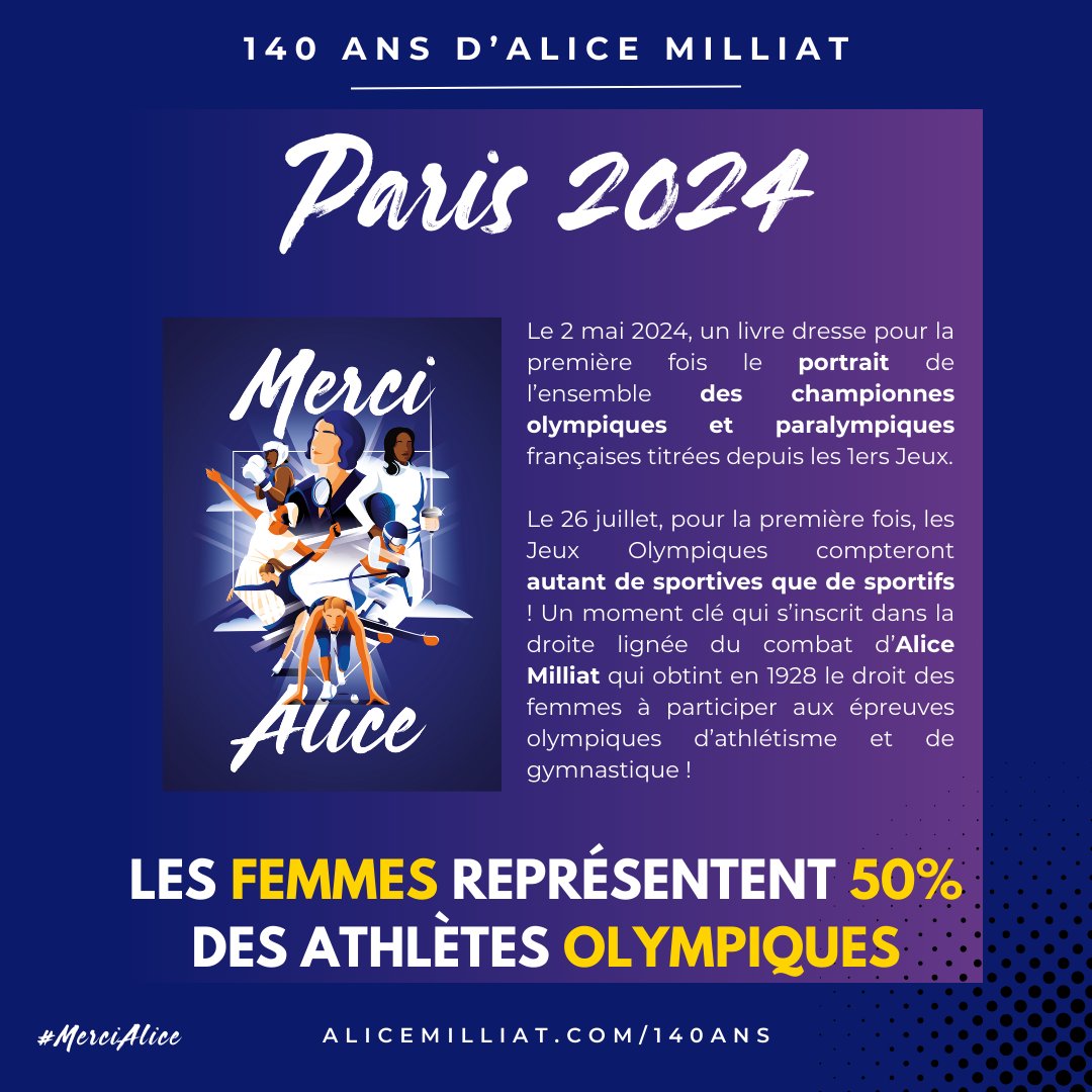 FAMilliat's tweet photo. À année exceptionnelle, évènement exceptionnel... /1
En 1922, Paris accueille les 1ers Jeux olympiques féminins, initiés par Alice Milliat.
En 2024, Paris accueille 1ers J.O. paritaires & les Jeux paralympiques les + féminisés.
#MerciAlice
🔗 https://t.co/kLs61Uo5Jl https://t.co/xWu6XZmUEO