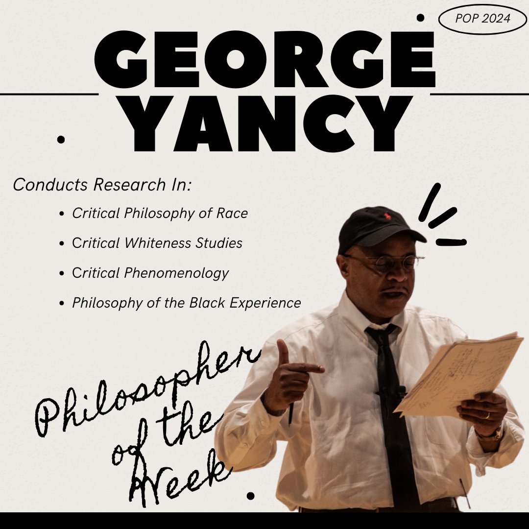 Our POTW is Dr. Geroge Yancy, a philosophy professor at Emory College of Arts and Science. He specializes in Race and African American philosophy. He is published in the New York Times as well!

#precollegephilosophy #youthphilosophy  #philosophymatters #smartcookie #georgeyancy