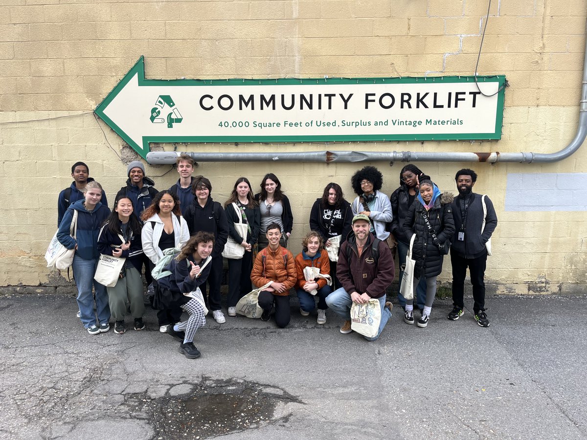 Earlier this month, our Upcycle Design class took a field trip to Community Forklift @commforklift in Hyattsville. Thank you for hosting us! As one of our 10th graders said, 'Definitely one of the coolest places I've ever been.