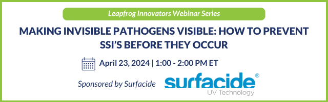 WEBINAR TOMORROW: Learn about a comprehensive, evidence-based solution to optimize your infection prevention processes, leading to actionable improvements in reducing HAIs and enhancing performance metrics for your facility. ow.ly/kii550Rf8gH