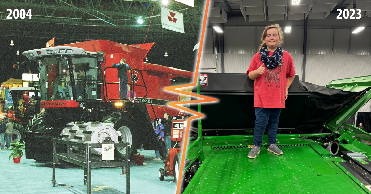One thing that never seems to change is the enjoyment future farmers get from seeing the newest tractors and combines on display. #AgriTrade #RightShow #RightTime #RightLocation #RedDeer #Agshow #farmshow #40years #agriculture