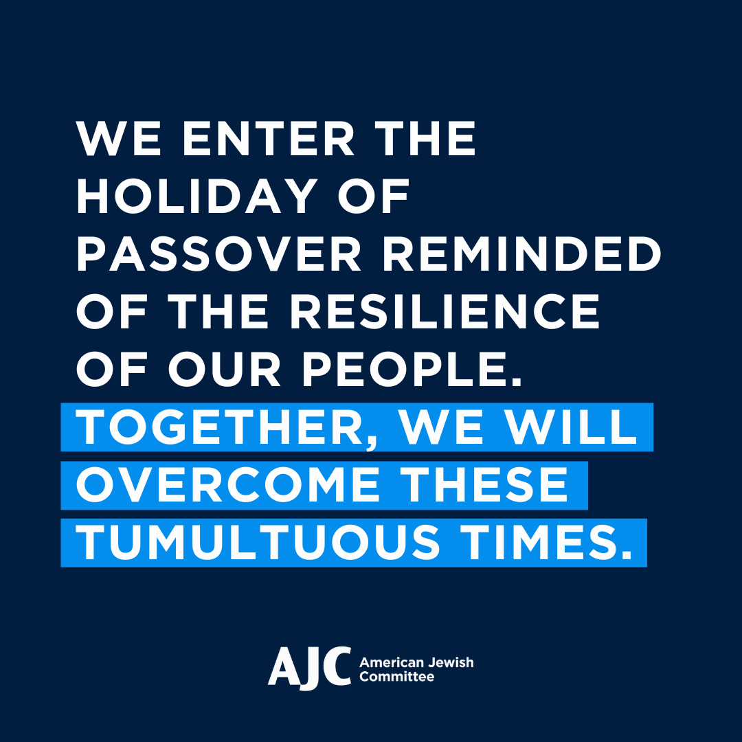 Passover is a reminder of the strength and resistance of the Jewish people. Even in the face of great odds, we have always overcome adversity. We will come through these dark times stronger than ever.