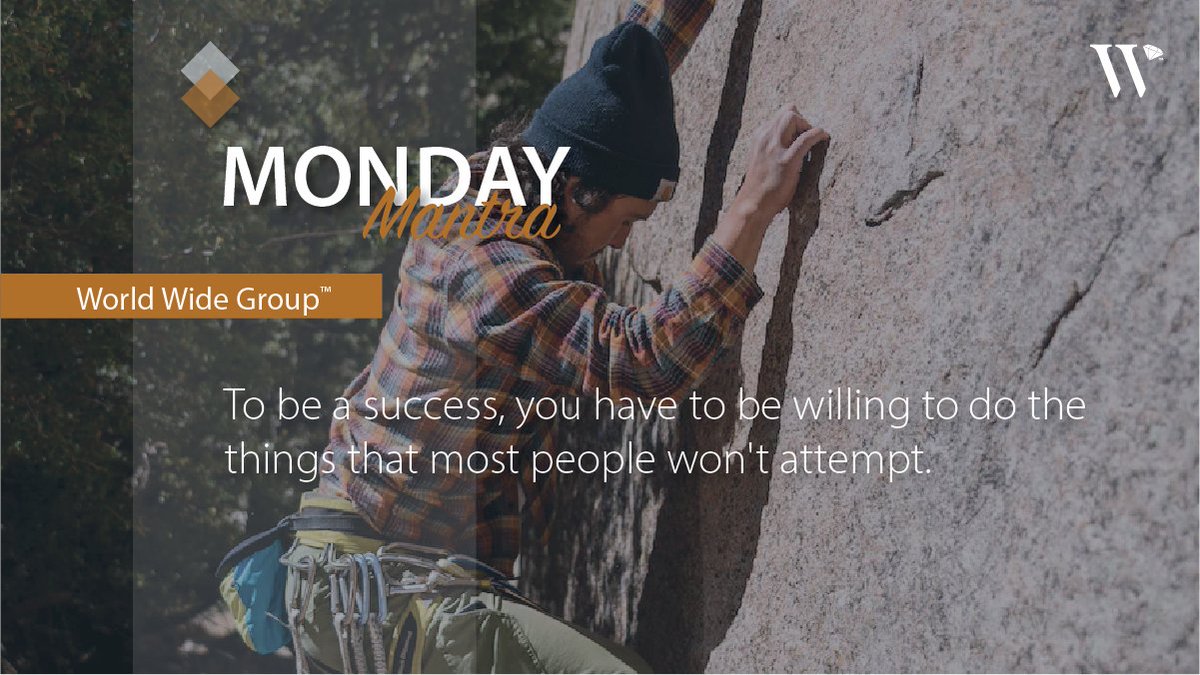 WorldWideGroup's tweet photo. Monday Mantra ✨
To be a success, you have to be willing to do the things that most people won't attempt.
What work have you put in toward your goals recently? Share below!
#wwdb #wwg #buildyourlife https://t.co/FLZyUIaoP7