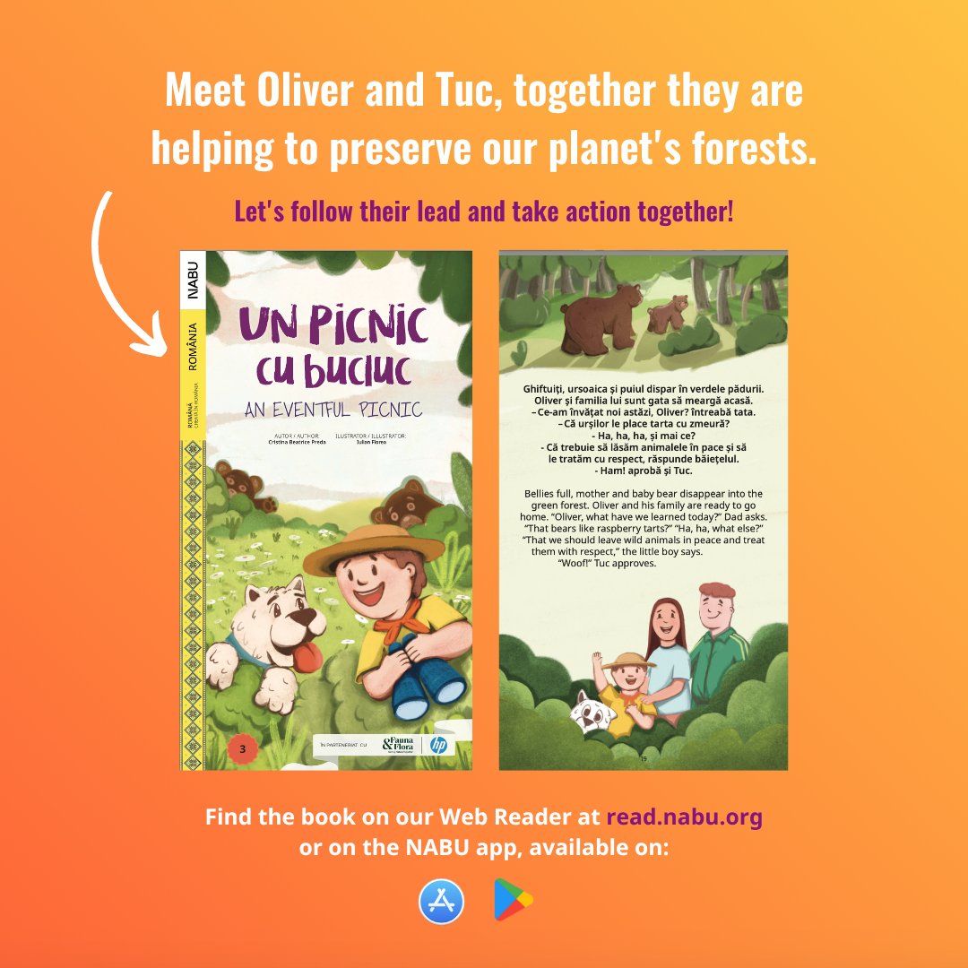 This #EarthDay, we have partnered with @FaunaFloraInt & @HP to create, 'An Eventful Picnic.' Oliver and his dog, Tuc, are on a mission to safeguard our precious forest ecosystems. Join them as they take action for a greener, more sustainable future! #ReadWithNabu #GreenWeek 🌳🐾