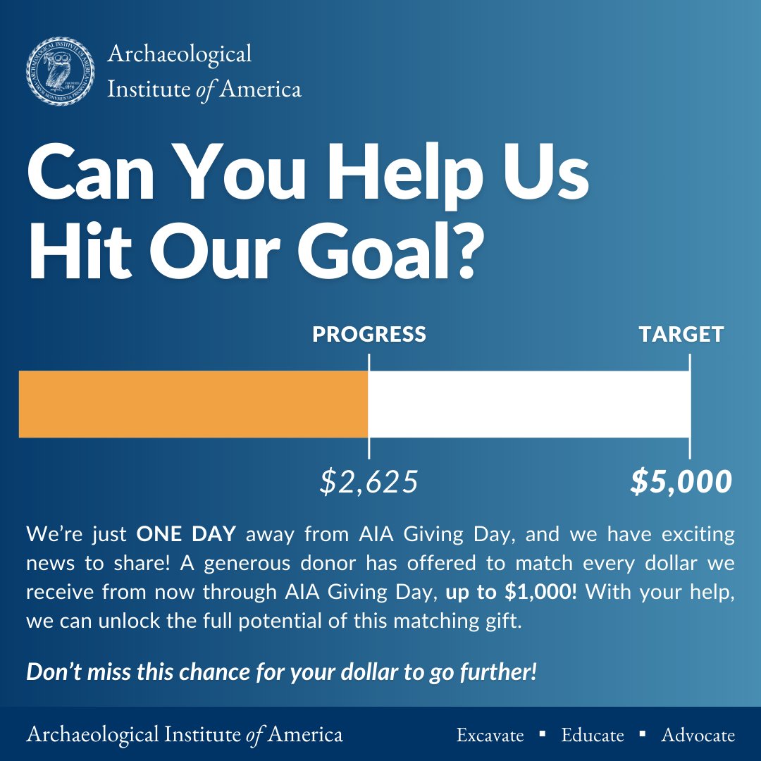 We’re just ONE day away from AIA Giving Day and have exciting news to share! A generous donor has offered to match every dollar we receive from now through AIA Giving Day, up to $1,000! Don’t miss this chance for your dollar to go further! ow.ly/kLCs50Rls9E