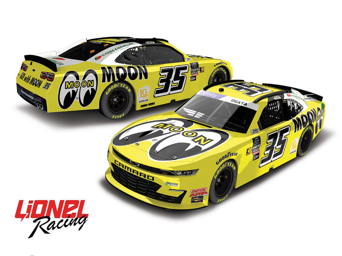 I'm an exciting announcement. #MOONEYES is returning to race in the NASCAR Xfinity series this fall at Las Vegas Motor Speedway. @Lionel_Racing will release the @MoonEquip #NASCAR models again.  Order today!
 I can't wait to race and glab the 👀 models

lionelracing.com/search?keyword…