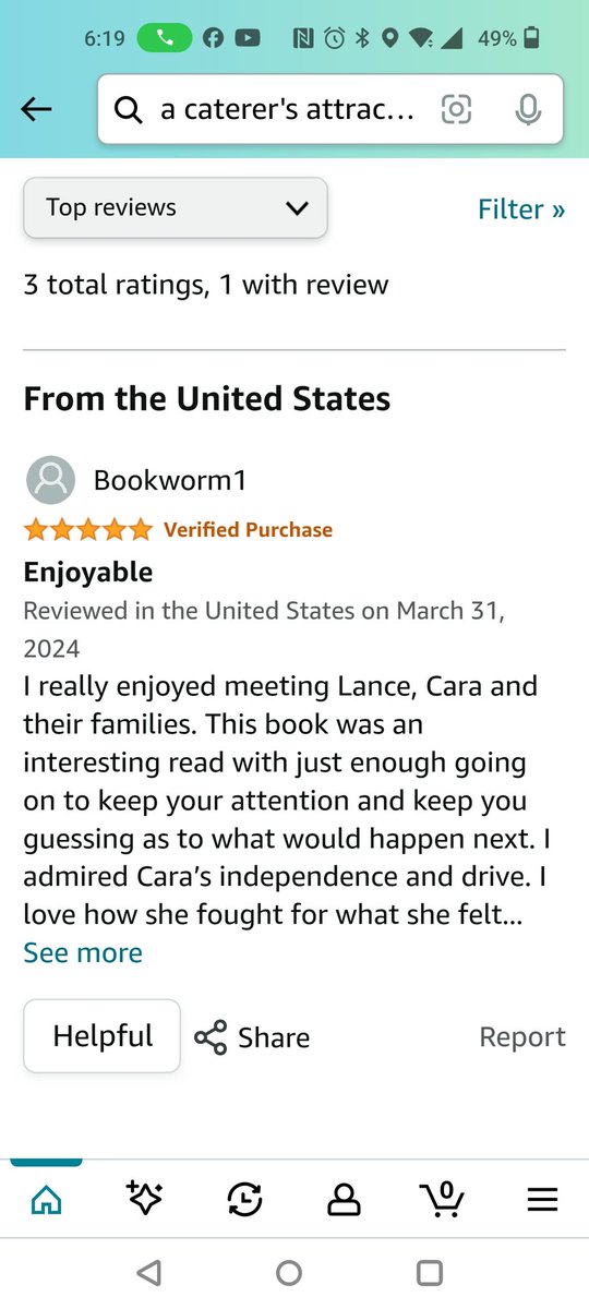 Don't know who you are but thank you for the five ⭐ review on #amazonkindle . Since publication I have received nothing but five star reviews. Please, IF YOU KNOW SOMEONE WHO LOVES TO READ SHARE MY LINK. #indieauthor #romancebooks #recipebook
🖇️ a.co/d/5ymFWa6