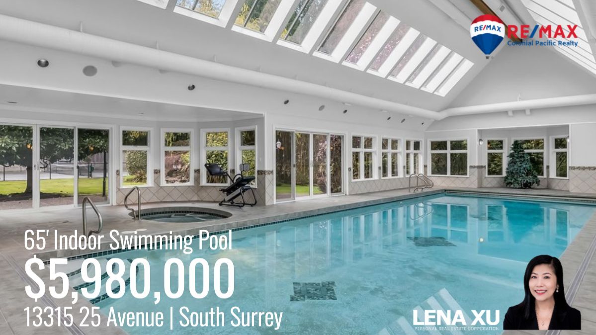 '''🌟ALL-YEAR-ROUND USAGE OF INDOOR SWIMMING POOL🌟 Located at 13315 25 Avenue in Elgin Chantrell, South Surrey, this property is priced at $5,980,000

#Lenaxu #Lenaxu_luxury_realestate #Upscale_property #High-end_living #Luxurious_lifestyle #Elite_realtor #Southsurrey