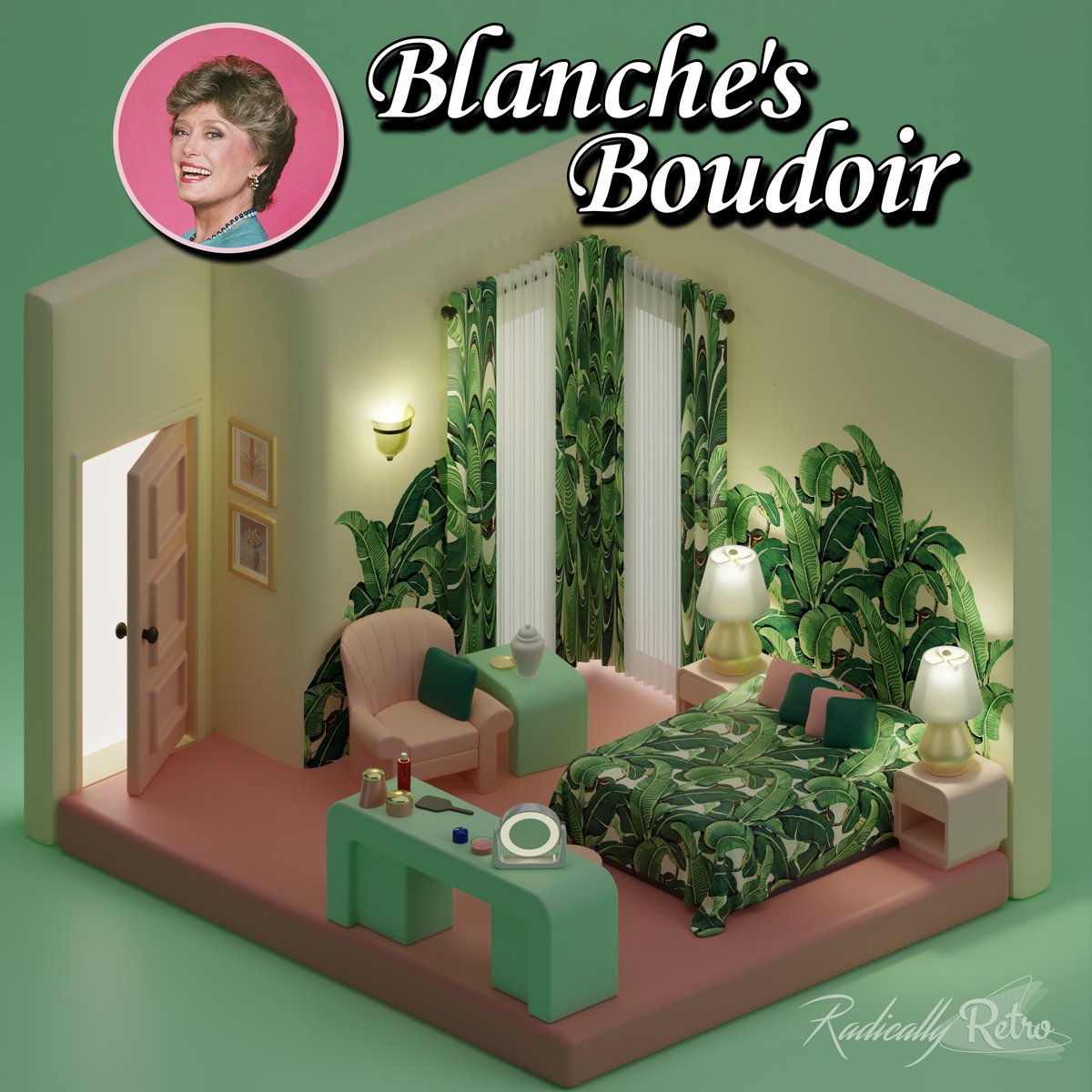 So I made a thing. Blanche Devereaux's Boudoir from the #GoldenGirls #RueMcClanahan #TheGoldenGirls #80s If you're interested in how I made it there's an article on the RR website.