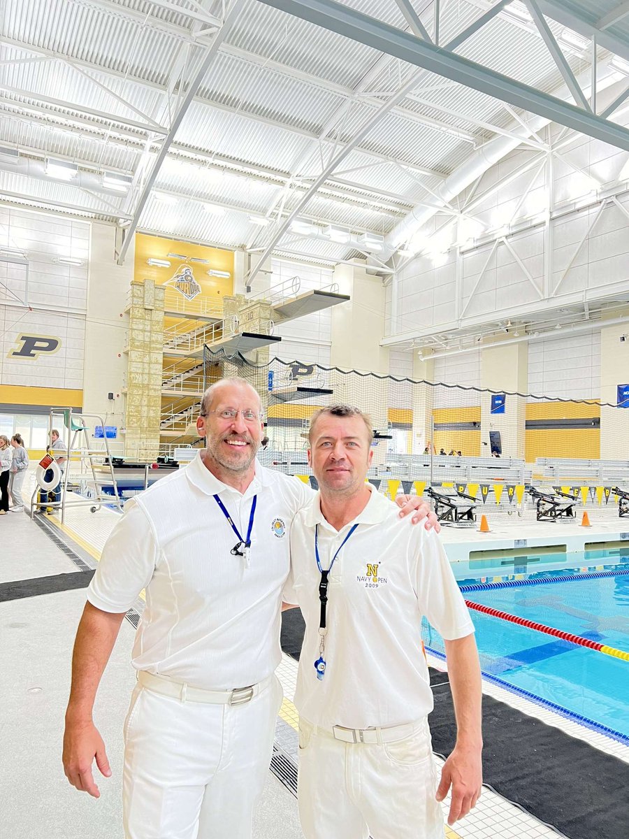 OhioReferees's tweet photo. Chad and Scott at Purdue for CWPA Big 10 Championships. Congrats to all the teams on a great season! @OhioWaterPolo https://t.co/zFfqTpIV7A