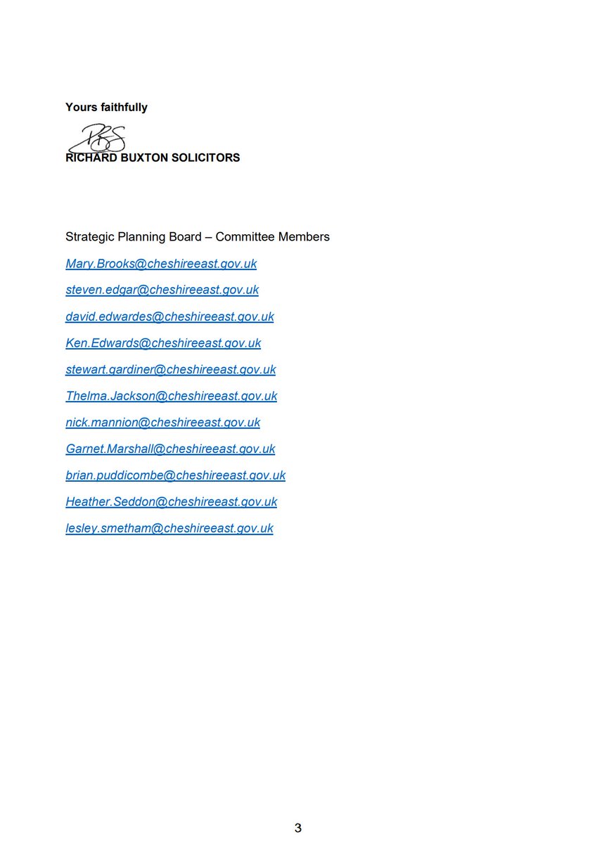 PoyntonPool's tweet photo. ANOTHER LEGAL LETTER HAS BEEN SENT
Our lawyers have sent this letter to each member of the Cheshire East Council Strategic Planning Board, Paul Wakefield &amp; Rob Polkinghorne. The letter asks for the Poynton Pool planning application to be removed from Wednesday's SPB meeting https://t.co/kbtS7rrFfz
