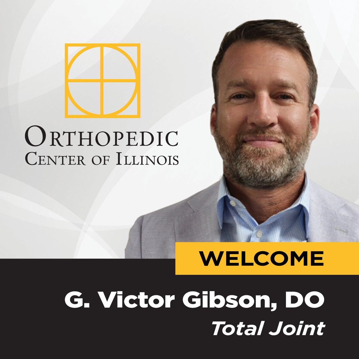 Please join us in welcoming G. Victor Gibson, DO to the Orthopedic Center of Illinois. Dr. Gibson is a board-certified orthopedic surgeon who specializes in hip and knee replacements. He is now accepting new patients at our Springfield and Litchfield locations. #AskForOCI