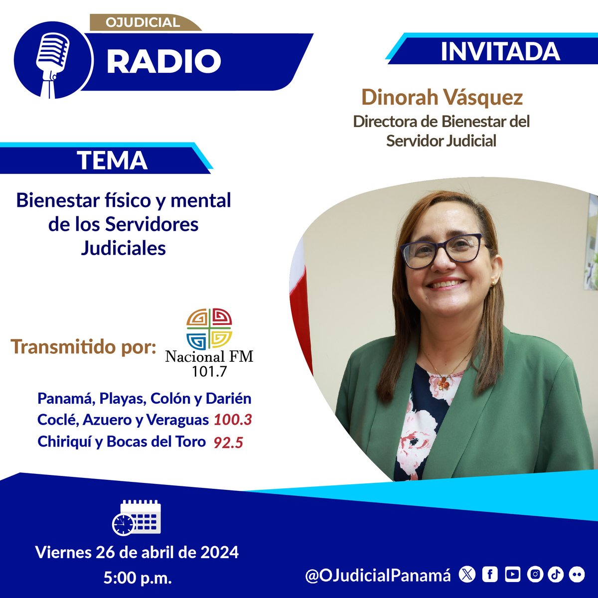 Pendientes!. Este viernes, 26 de abril de 2024 #OjudicialRadio trae otro interesante tema. Sintonízanos por @NacionalFM #justicia #panamá #OjudicialPanama