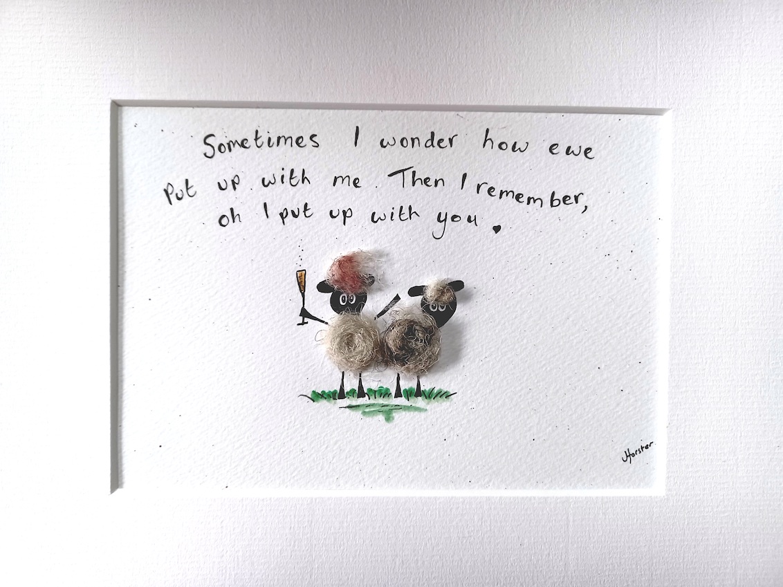 Our featured shop item of the day is How Ewe Put Up with me from Quirky Art by Jo Forster - allthingsnorfolk.com/product/how-ew…