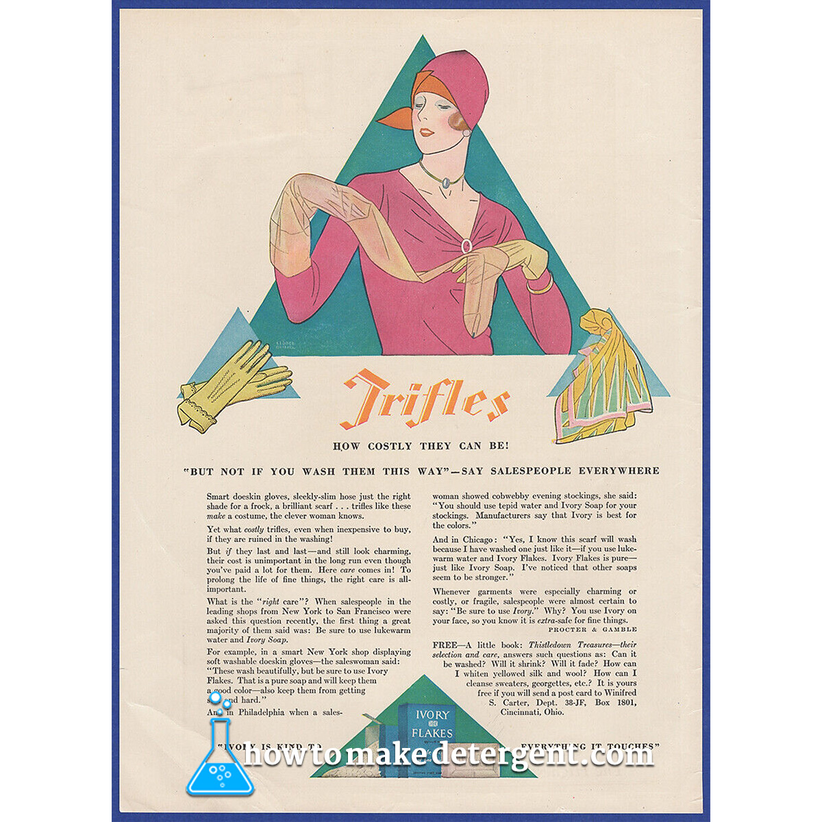 makedetergent's tweet photo. 1928 ... Trifles ... How costly they can be!" ... Start your own detergent manufacturing business today! ... https://t.co/0YubgECz1w ... #businessintelligence #businesssuccess #washday #detergent #vintageads #workfromhome https://t.co/sw0XrSPT9B