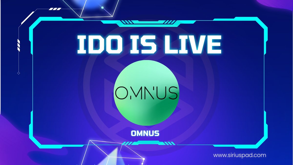 📣 OMNUS IDO is LIVE 🔥🚀 <a href="/OMNUS_xyz/">OMNUS</a> 

1️⃣ Token Details
✔️ Token Price: $0.05
✔️ Vesting Schedule: 25% TGE, vesting 12 months
✔️ Refund Model

👉Buy : siriuspad.com/ido_omnus

🔸SRS Holder Round
    Start: 22 April 8:00PM UTC
    End  : 23 April 2:00PM UTC

🔸Whitelist Round