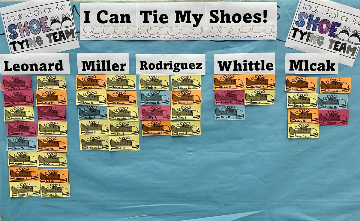 Congratulations to our kindergarten #ShoeTyingChampions Ms. Leonard’s class! <a href="/MeadowWoodSBISD/">Meadow Wood Elem.</a>