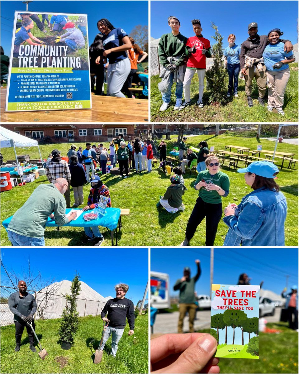 PhilTKidd's tweet photo. Earth Day tree planting project with @ohiocitytweets at Lakeview Estates. The org planted 30 street trees on River Road between the residential area and Ontario Stone. Great article about the project in today's Plain Dealer by @steven_litt: https://t.co/CRjVBHqDUi https://t.co/SRtMBphBZe