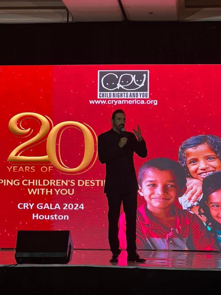 CRY Gala 2024 in Houston with @rampalarjun A worthy evening raising funds to deliver brighter futures to children @cryamerica believes that every child deserves a happy, healthy and creative childhood