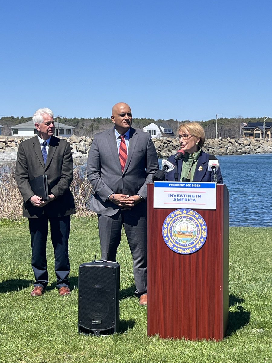 Great to be in Rye today celebrating federal funding to improve Route 1A’s resiliency to flooding and severe weather. I was proud to help negotiate and pass the bipartisan infrastructure law to help make projects like this possible.