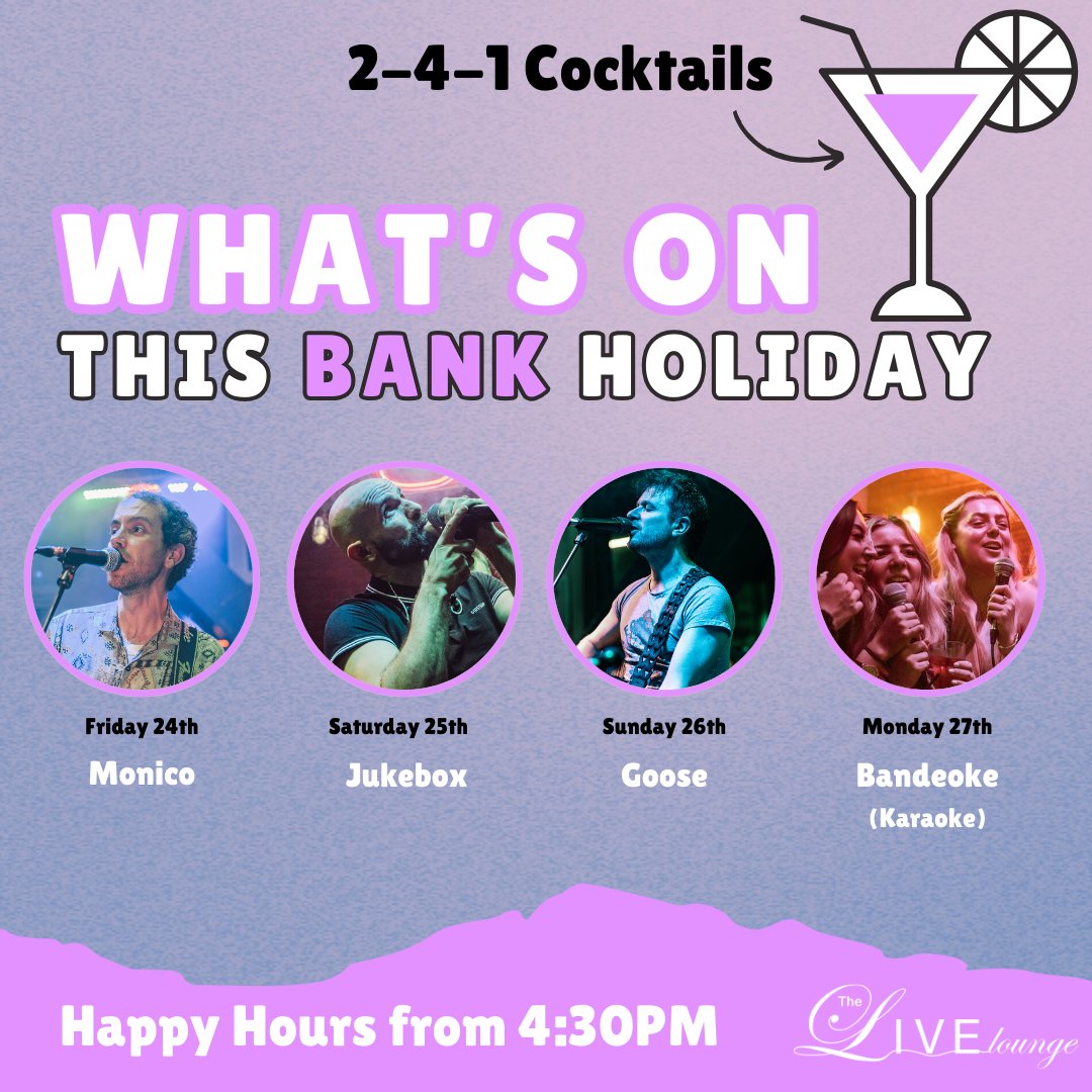 Come party this Bank Holiday Weekend at the liveliest venue in Cardiff for great food, great drink, and even better live music.
thelivelounge.com
#whatsoncardiff #barscardiff #liveloungecardiff