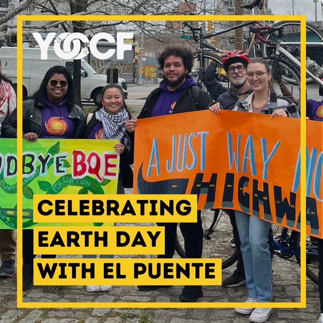 YOCCFund's tweet photo. Happy Earth Day! 🌎 Today, we highlight @elpuentepalante — a movement partner that fights for environmental justice with the Brooklyn community of Williamsburg. Uncover the profound influence of their dedication to grassroots activism + youth empowerment: https://t.co/WQRBzNi6JY https://t.co/QfRxeY2Jlf