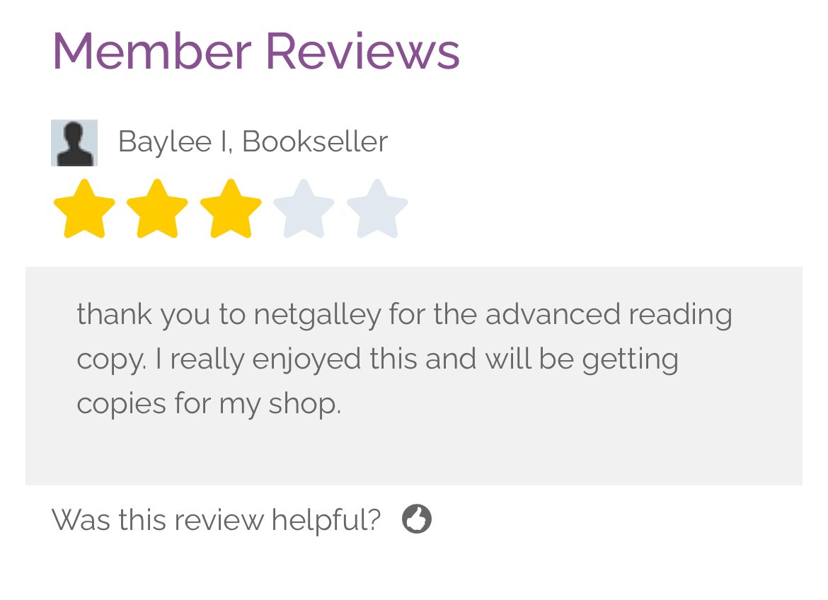 Sooo best 3-star review ever? 😂 I can’t believe reviews are still trickling in from NetGalley. Also I’d love to know what shop 🥹