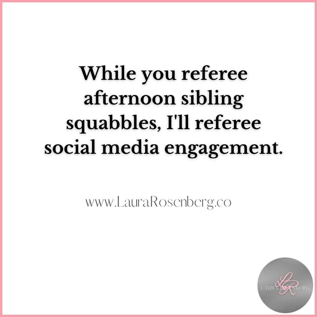 I know sibling squabbles can drive you absolutely insane. Let me handle the social media engagement while you keep the peace at home. We've got this, together!🤝
🩷DM to get started!

#mompreneur #balancingmotherhoodandbusiness #socialmediaengagement #audienceengagement