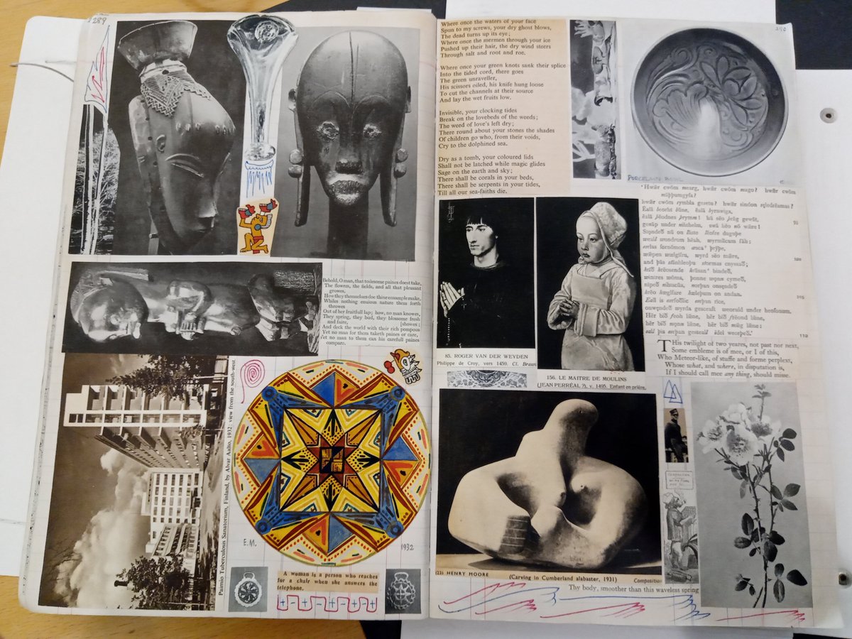 Spent the day with Edwin Morgan's scrapbooks at Glasgow Uni. They really are extraordinary. A hidden gem of British surrealism IMO. @essencepress and I will be sharing a selection in the forthcoming edition of Morgan's visual, concrete & sound poetry. @EdMorganTrust ❣