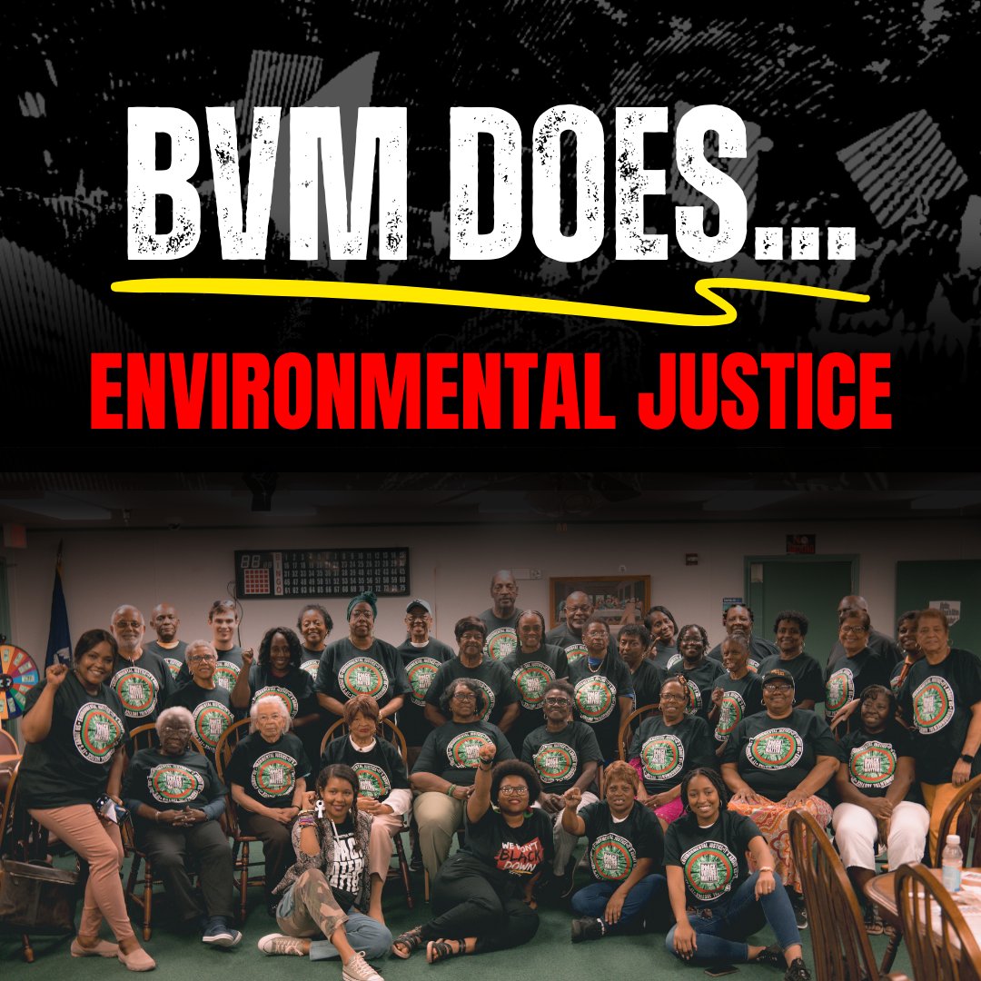 BVM Does… Environmental Justice! 🌿 We're committed to advocating for communities disproportionately affected by environmental issues. Your support helps us fight for a cleaner, greener future for all. Donate now: bit.ly/3VC5Drz