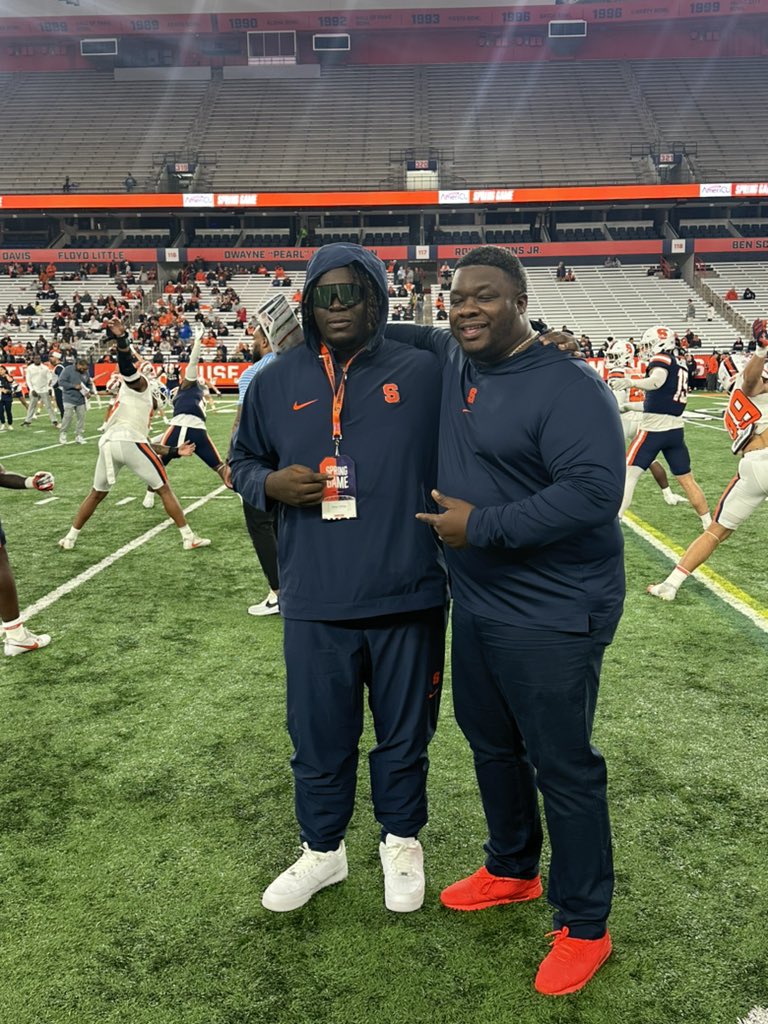 I had a great time at Syracuse spring game Saturday @FranBrownCuse @CoachNickWill @Coach_E_Rob @shelton_felton