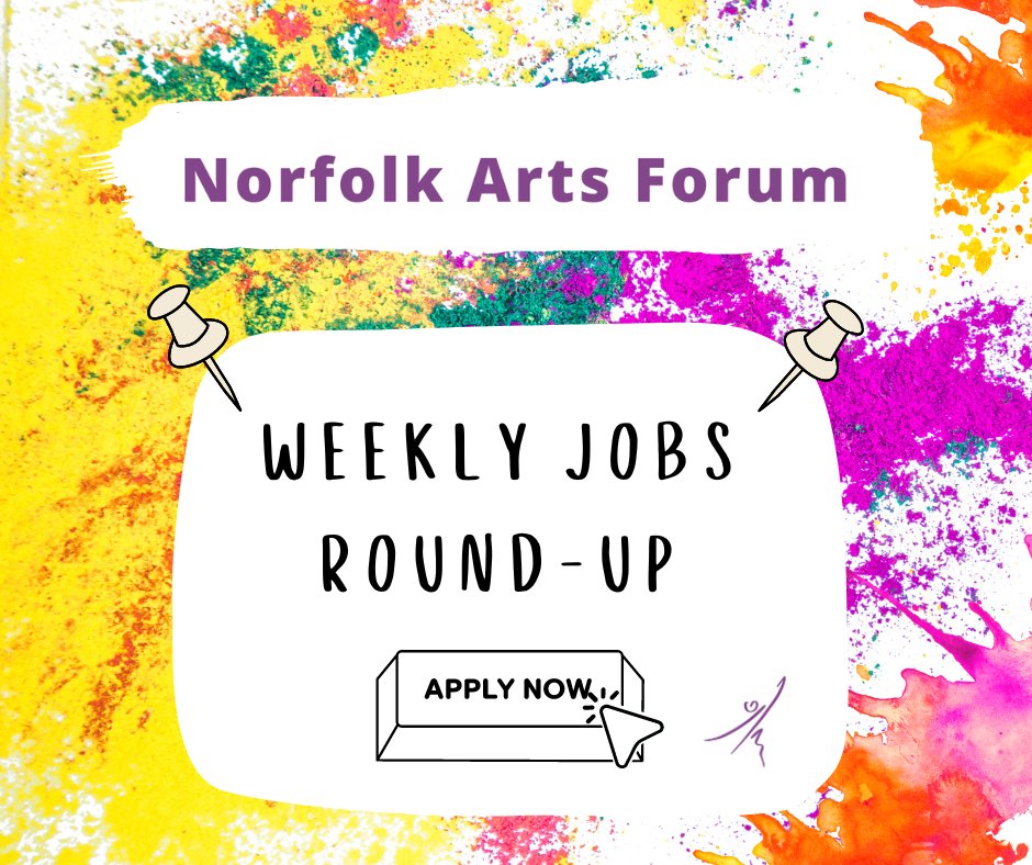 📣 Job Listings from last week's Norfolk Arts Forum Bulletin  

Check the comments below for listings ⬇️

To receive our weekly bulletin directly, email arts@norfolk.gov.uk and request to sign up.   

#NorfolkJobs #ArtJobsInNorfolk #ArtJobs