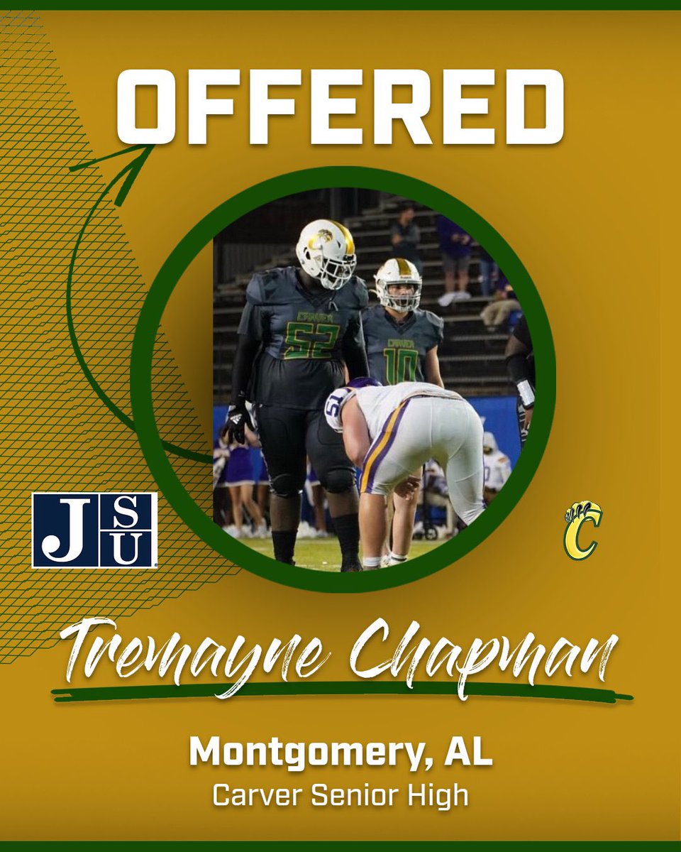 Congrats to @TremayneChapma1 on his offer from @gojsutigersfb #welcome2thewest #recruitthewest