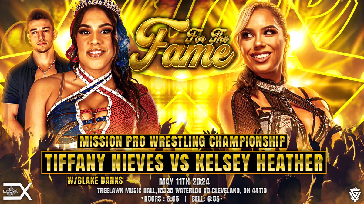 #MatchAnnouncement

Under new management, NWA Exodus’ most dominant female competitor @TiffanyNieves_’s open challenge has been answered by the debuting @KelseyHHeather! With the prestigious @MissionProWres Championship on the line, will “La Princesa” be able to retain against