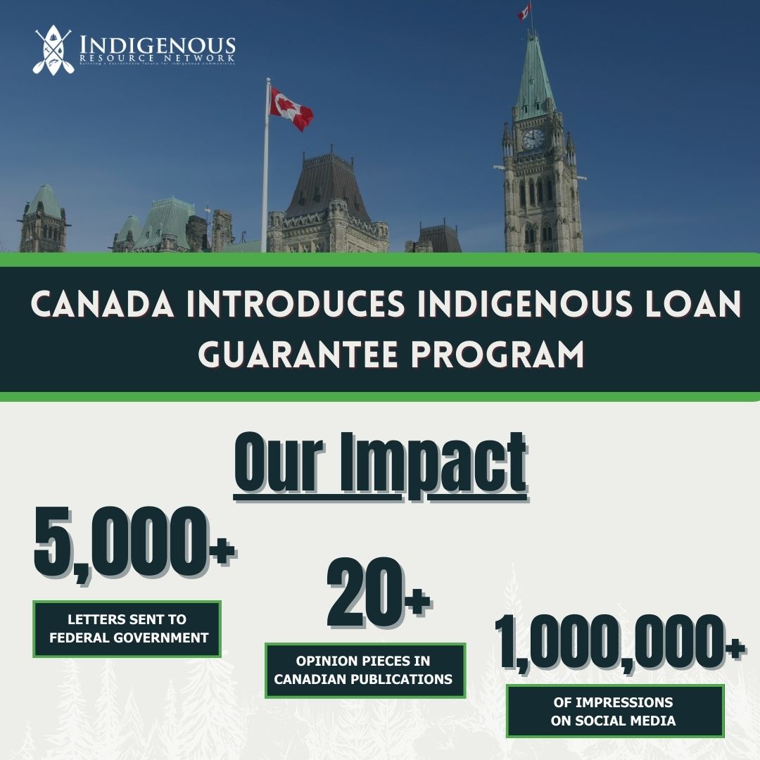 After years of advocacy from IRN and our partners, Canada has finally introduced an Indigenous Loan Guarantee Program for Indigenous equity support in resource projects. Since 2021, IRN has been advocating for such a program and we are thrilled to see it included in #Budget2024