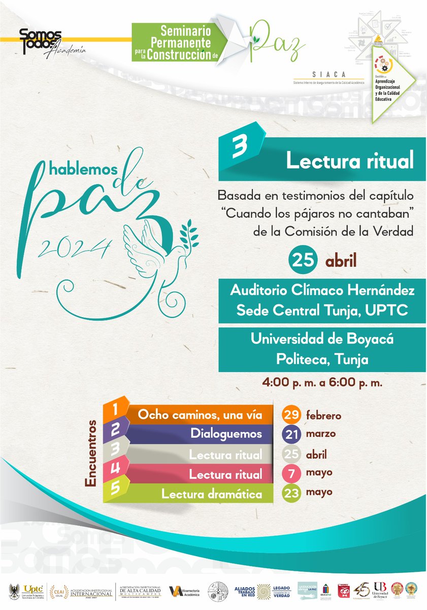 uptcradio's tweet photo. Les esperamos #hablemosdepaz #UnaConversacionPermanenteDePais #KnowledgeInAction de la Licenciatura en Idiomas Modernos de la @UPTCoficial https://t.co/WNmcvBzTKn