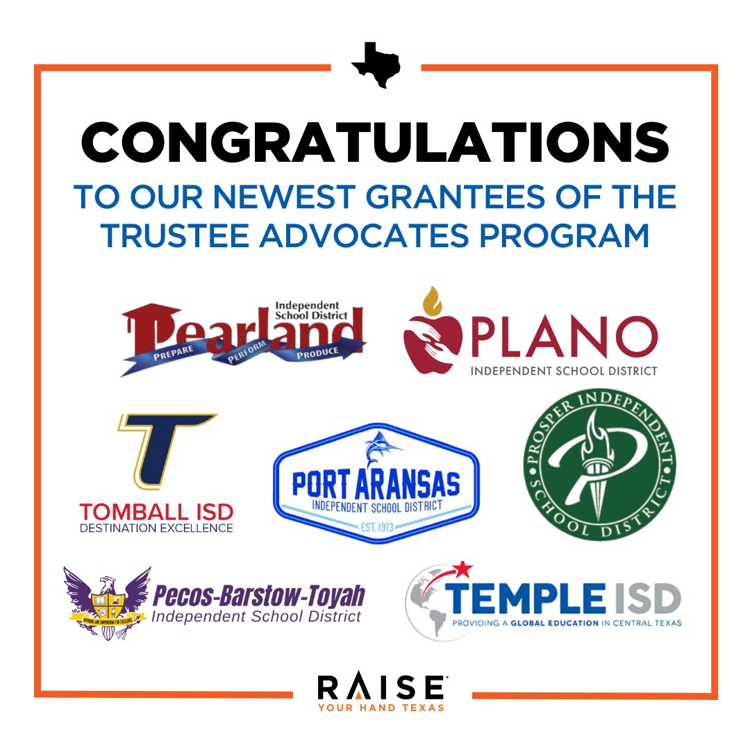 Thank you to @HuckabeeInc for sponsoring the Trustee Advocates Program session with representatives from @PearlandISD, @pbtisd, @Plano_Schools, @PortAransasISD, @ProsperISD, @TempleISD, and @TomballISD. #TxLege #TxEd #SchoolBoards